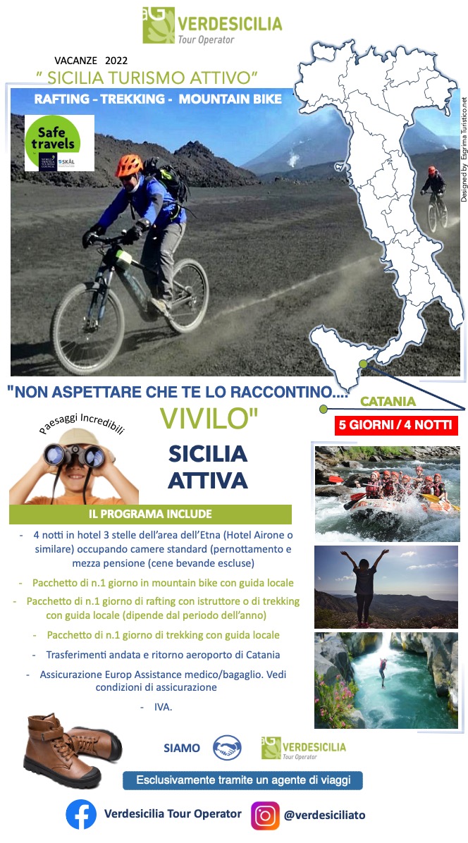 locandina programma vacanze 2022 di Verdesicilia